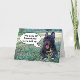 Cartão do buldogue logo francês da sensação melhor
