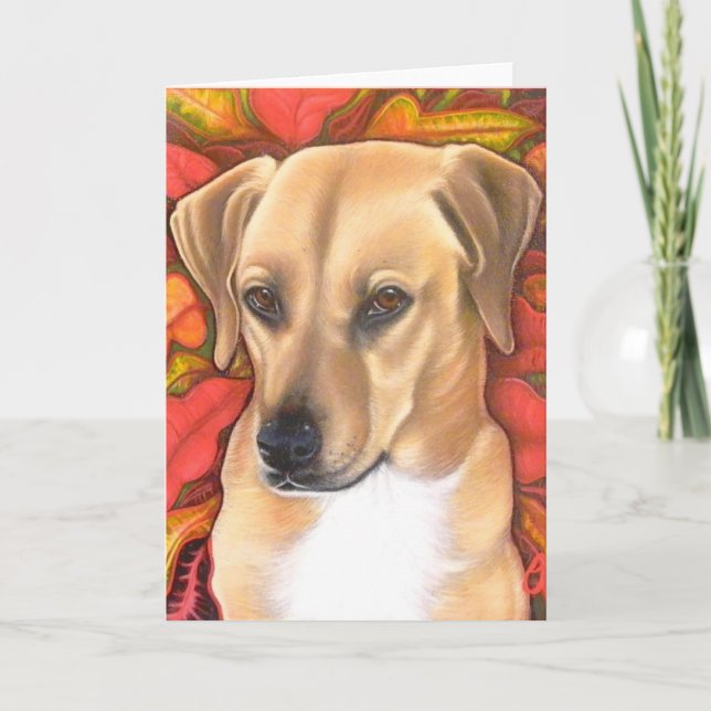 Cartão do cachorrinho do feriado (Frente)