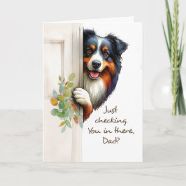 Cartão Do Cachorro Engraçado Dia de os pais Pup