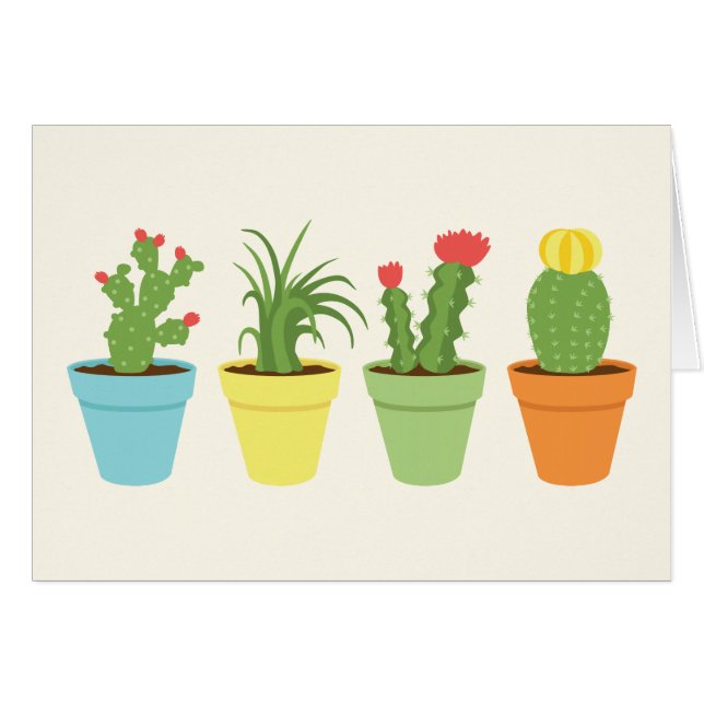 Cartão do cacto (Frente Horizontal)