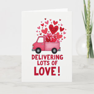 Cartão do Caminhão de Amor do Dia dos Namorados