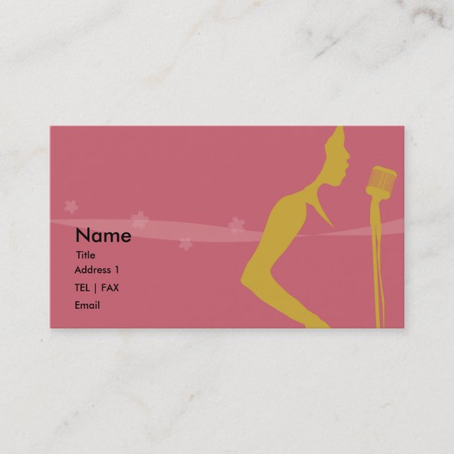 Cartão do cantor (Frente)