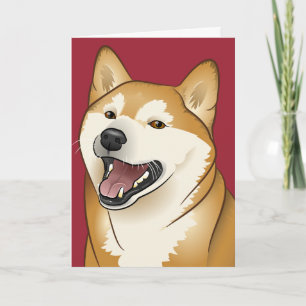 cartão do cão de Shiba Inu do feliz aniversario 