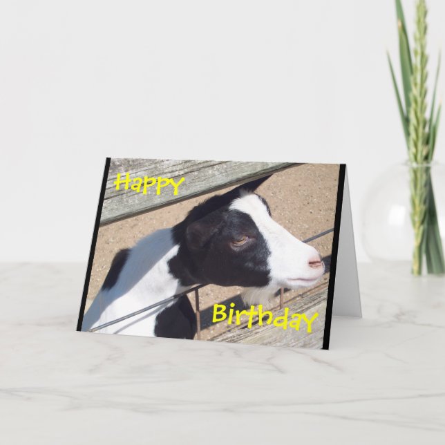 Cartão Do "cartão de aniversário da cabra jardim (Frente)