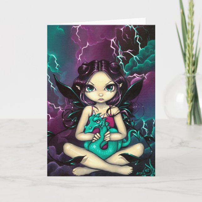 Cartão Do "cartão do dragão da tempestade animal de (Frente)