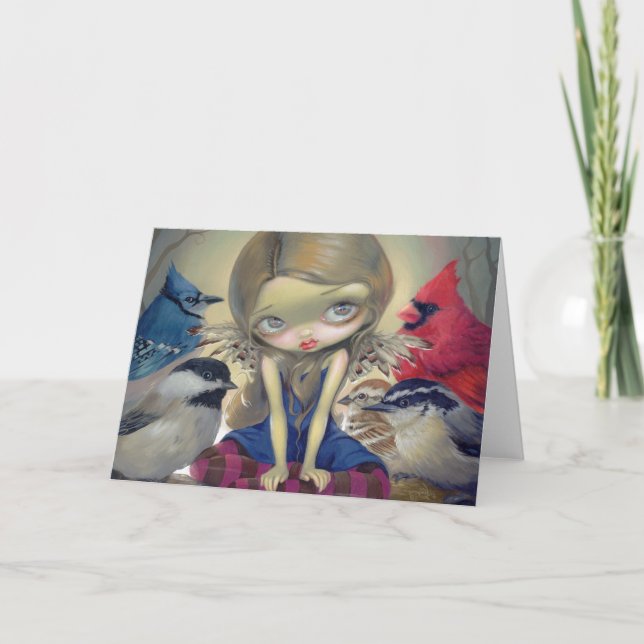 Cartão Do "cartão dos pássaros quintal" (Frente)