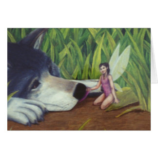Cartão Do "cartão lobo e da fada" por Nathan James