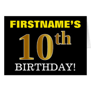 Cartão Do "cartão preto, de imitação 10o ANIVERSÁRIO"