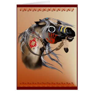 Cartão do cavalo de guerra