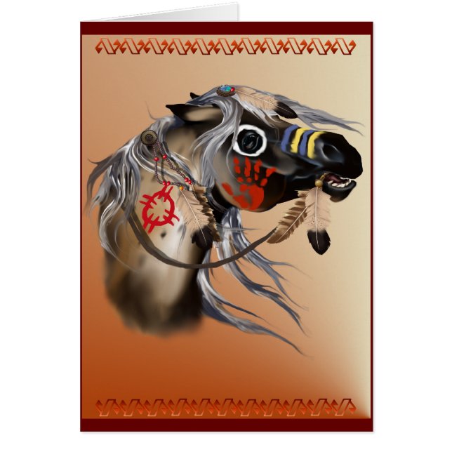 Cartão do cavalo de guerra (Frente)