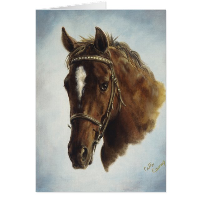 Cartão do cavalo do desempenho (Frente)