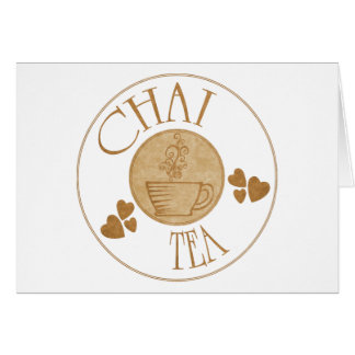 Cartão do chá de Chai