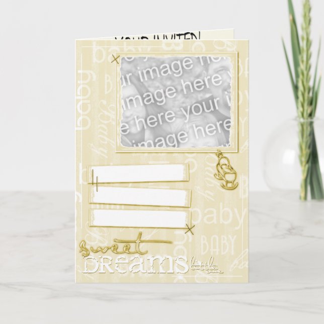 Cartão do chá de fraldas (Frente)