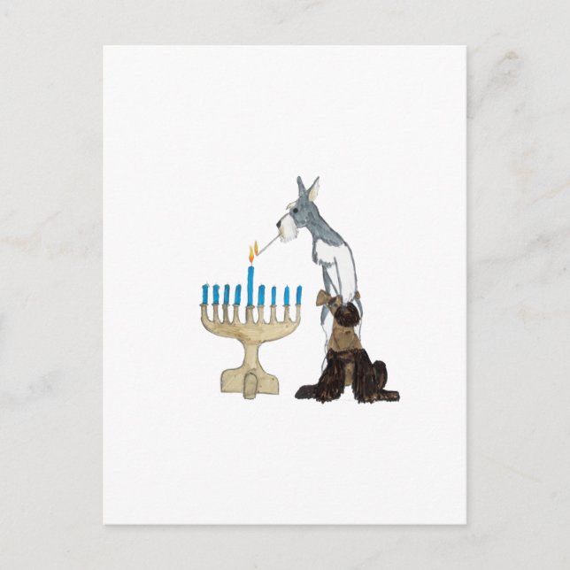 cartão do chanukah (Hanukkah) (Frente)