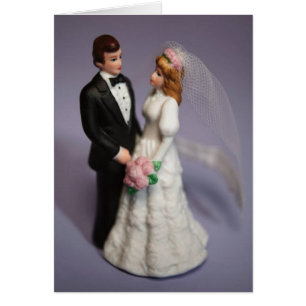 Cartão do chapéu de coco do bolo de casamento (1