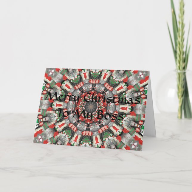 Cartão do chefe do Natal (Frente)