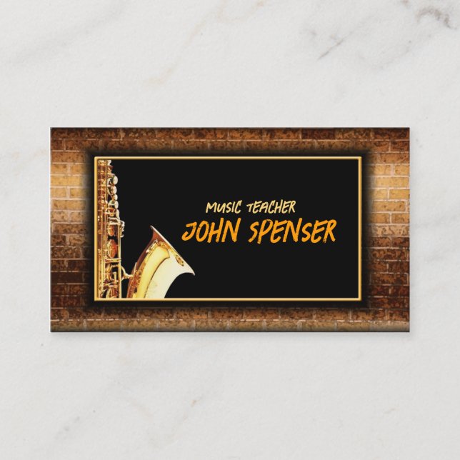 Cartão do Clube de Cavalheiros da Música Saxofone (Frente)