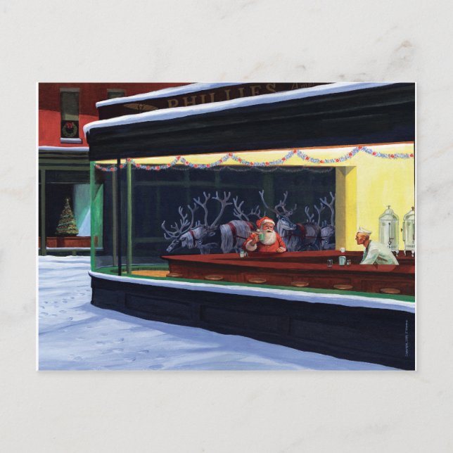 Cartão do comensal do Natal (Frente)