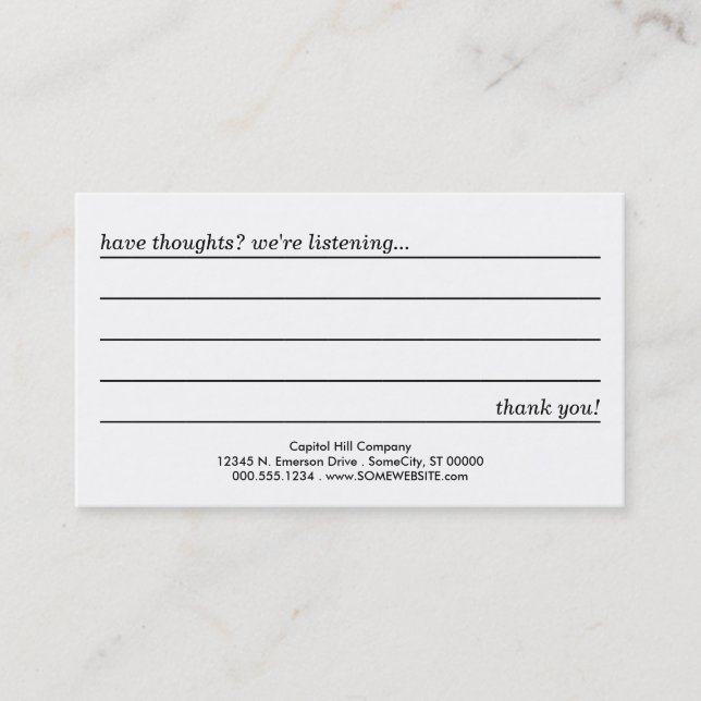 cartão do comentário (Frente)