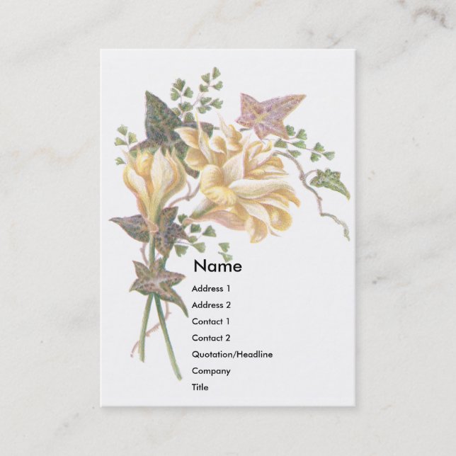 Cartão do comércio do Victorian do açafrão & da (Frente)