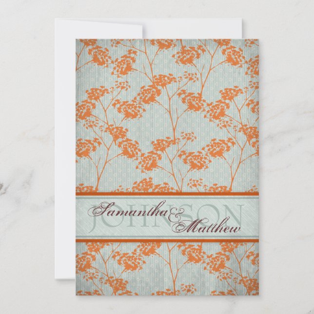 Cartão do convite do casamento da noiva dos (Frente)