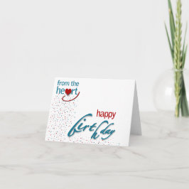 Cartão Do coração feliz aniversário