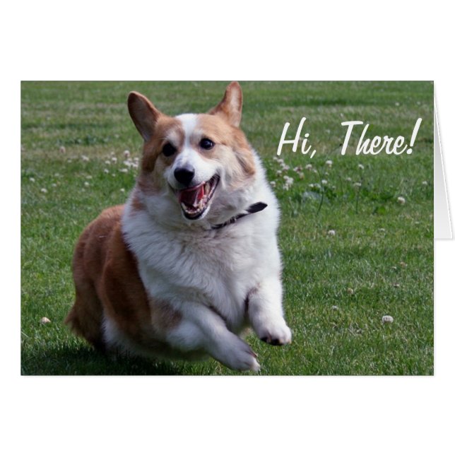 Cartão do Corgi (Frente Horizontal)