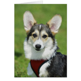 Cartão do Corgi de Galês do Pembroke