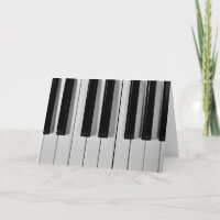 Cartão do costume do teclado de piano
