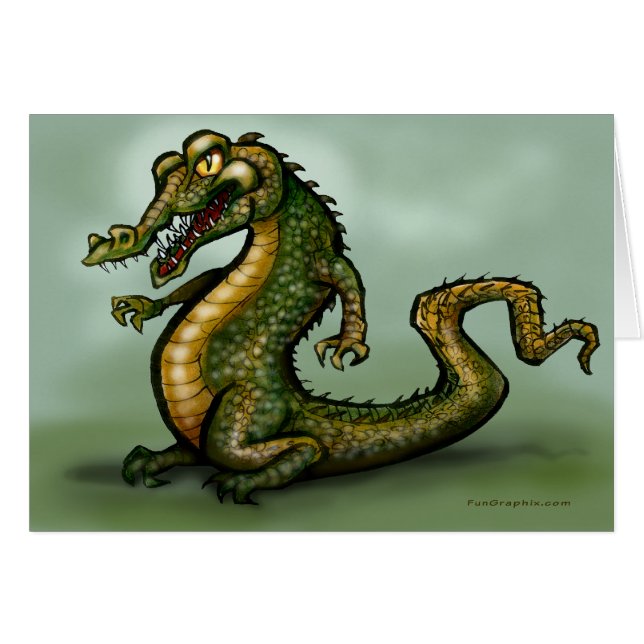 Cartão do crocodilo (Frente Horizontal)