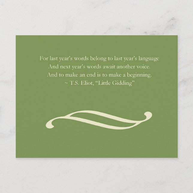 Cartão do cumprimento | de ano novo (Frente)