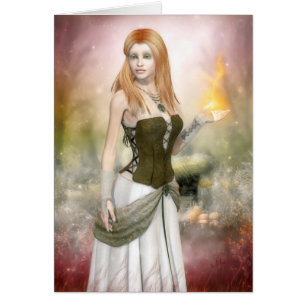 Cartão do cumprimento/nota de Brighid