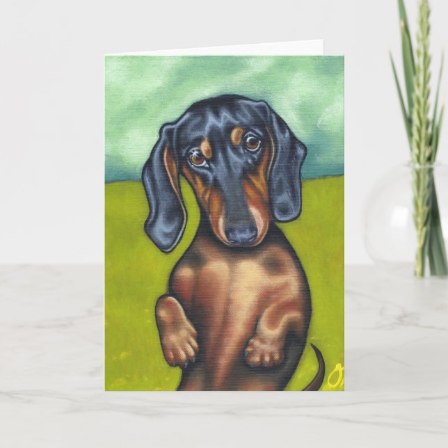 Cartão do Dachshund (Frente)