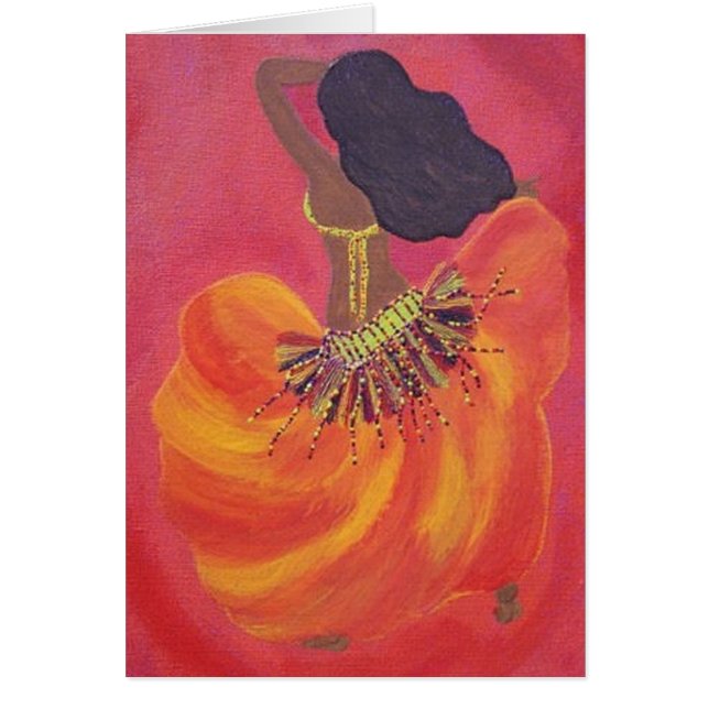 Cartão do dançarino de barriga (Frente)