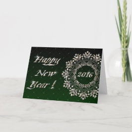Cartão do design da grinalda do feliz ano novo