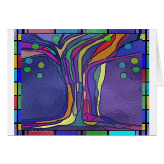 Cartão do design do vitral