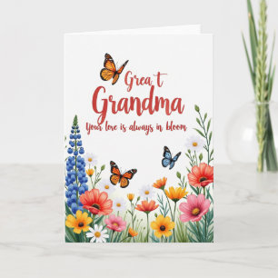 Cartão do Dia com Flores em Aquarela