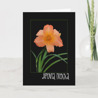cartão do dia conhecido com hemerocallis