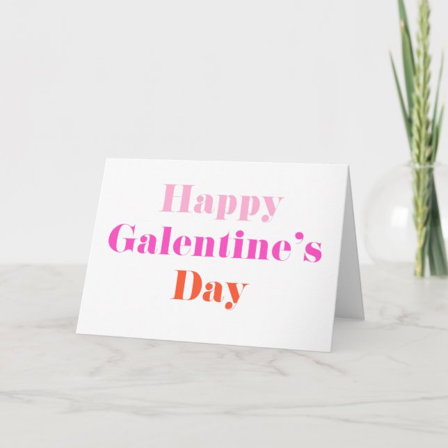Cartão do Dia da Galentine (Frente)