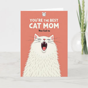 Cartão do Dia da Mãe do Gato Fofinho