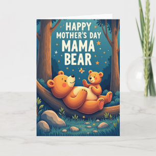 Cartão do Dia da Mãe Urso do Crepúsculo