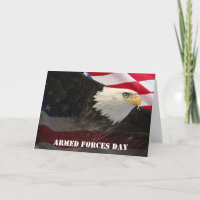 Cartão do Dia das Forças Armadas Águia e Bandeira