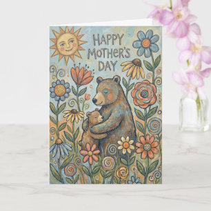 Cartão do Dia das Mães Abraço de Urso