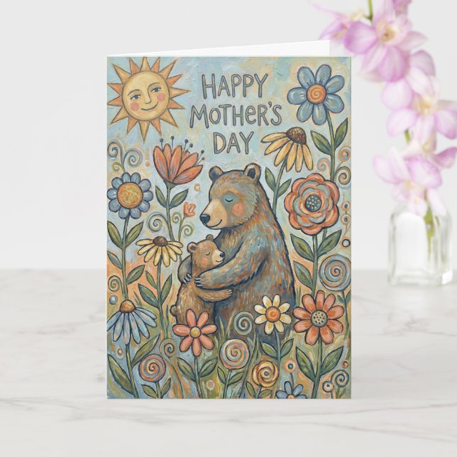 Cartão do Dia das Mães Abraço de Urso (Orquídea)