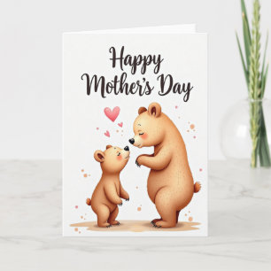 Cartão do Dia das Mães Abraço de Urso