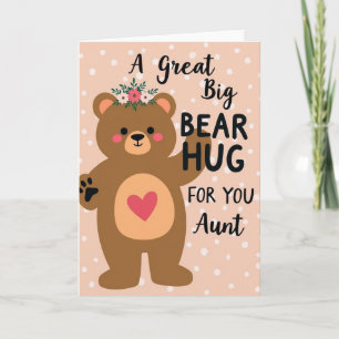 Cartão do Dia das Mães Abraço de Urso Carinhoso