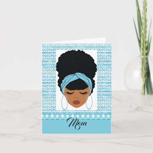 Cartão do Dia das Mães Afro-Americano (Frente)