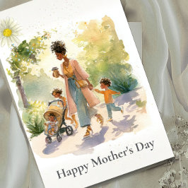 Cartão do Dia das Mães Afro-Americano