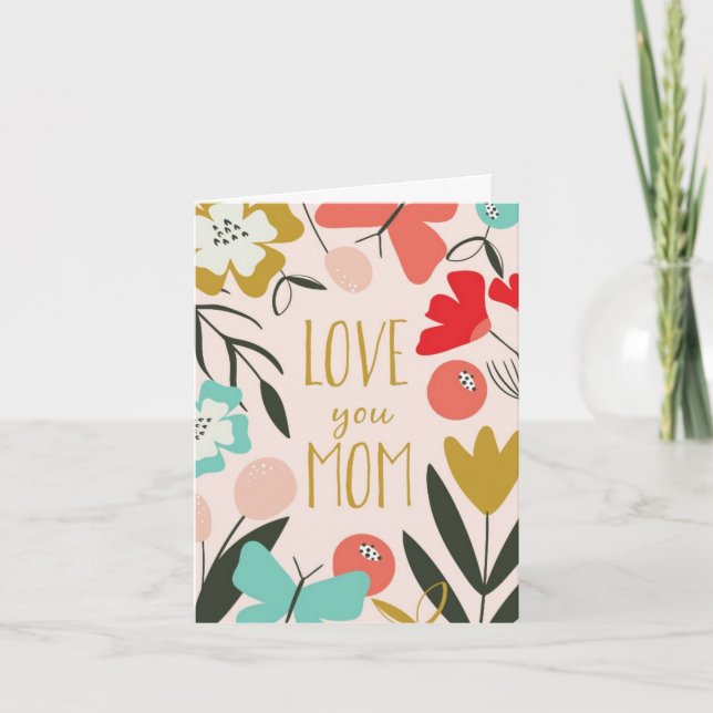 Cartão do Dia das Mães - Amo Você Mamãe (Frente)