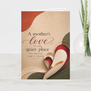 Cartão do Dia das Mães Amor de Mãe Lugar Tranquilo